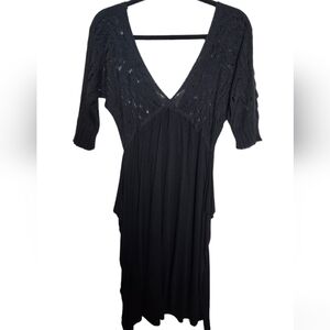 CECILIA PRADO NWT V-neck Front and Back Crochet Lace Swim Cover-up Dress